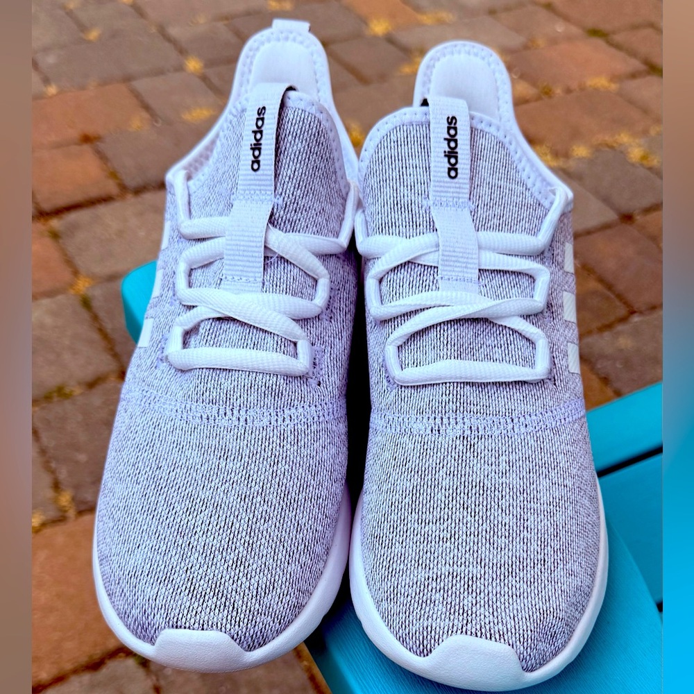 Adidas Cloudfoam Pure 2.0 Shoes | Cloud White/Core Black Women's Sneakers Sz 10 - Picture 3 of 9